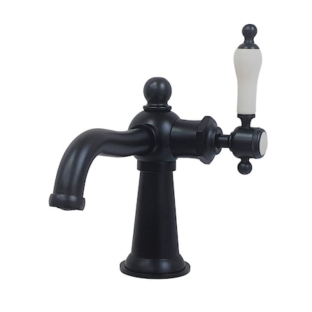 Kingston Brass KS154KLMB Single-Handle Bathroom Faucet with Push Pop-Up, Matte Black KS154KLMB